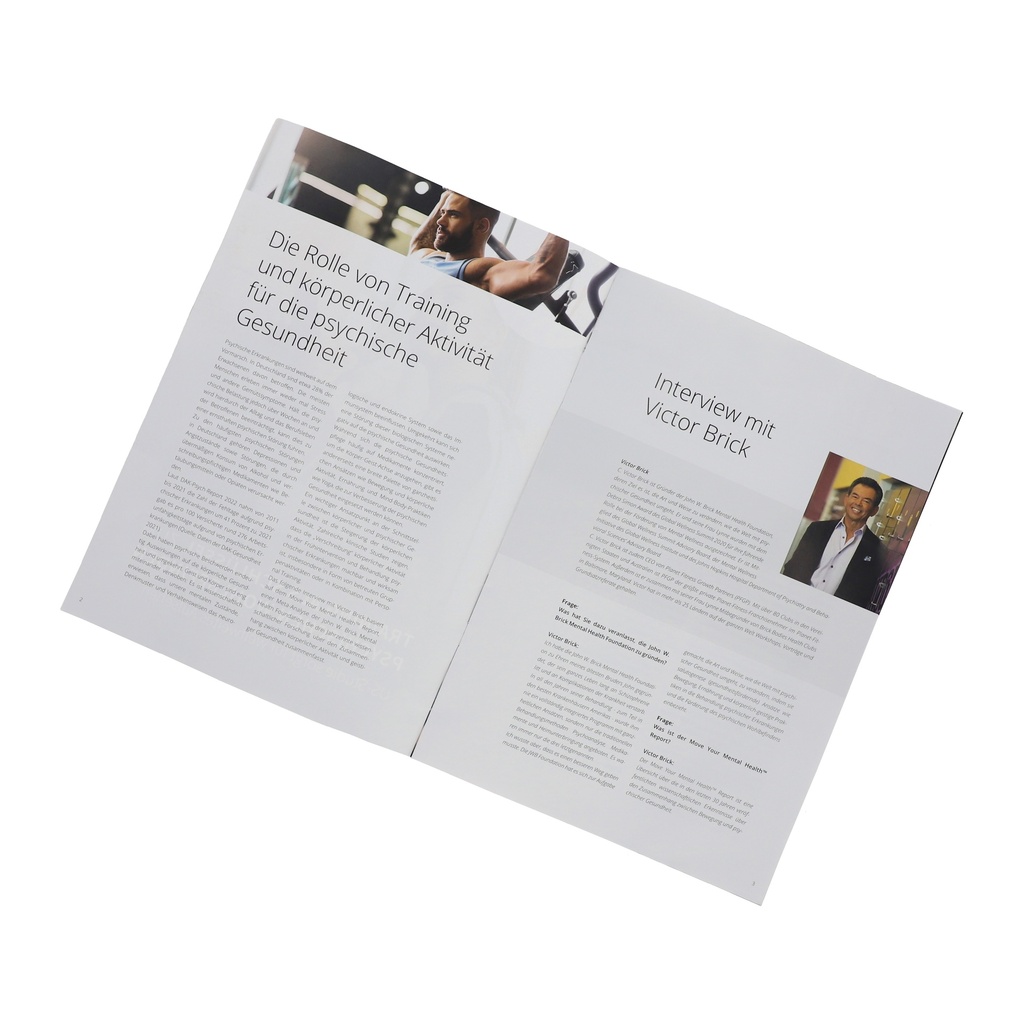 MYGYM Broschüre / Training als Schlüssel zum Psychischen Wohlbefinden