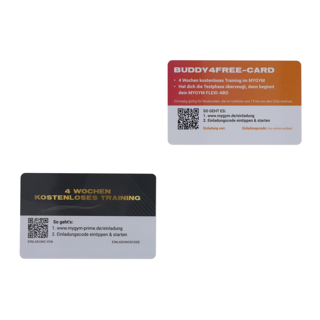 MYGYM / PRIME Buddy4Free Karten (VE 500)