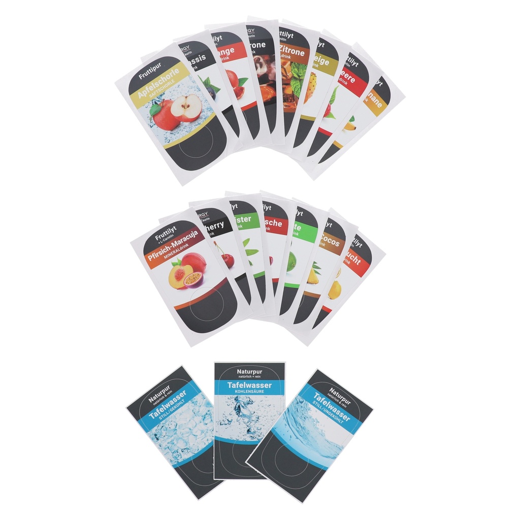 Fruttibar 2.0: ovale Aufkleber-Set Schankanlage