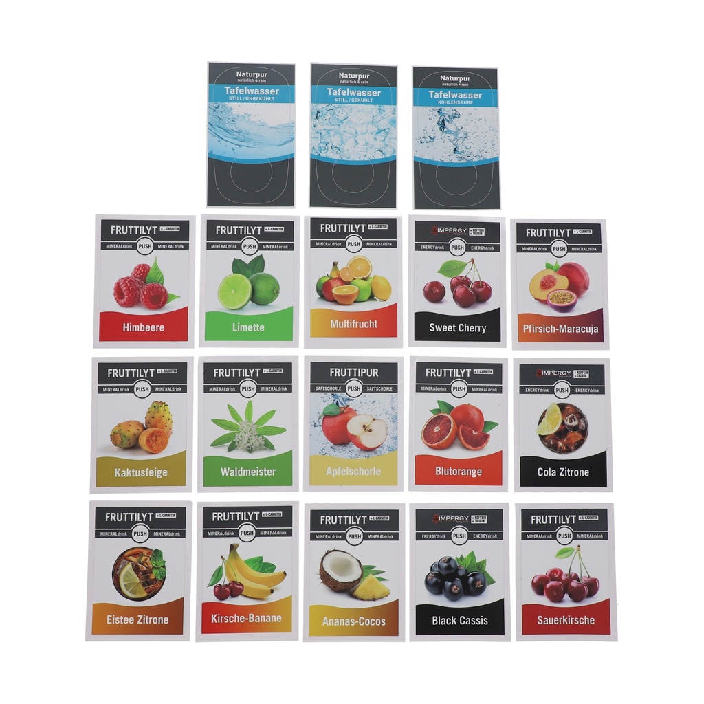 Fruttibar: Aufkleber-Set Schankanlage